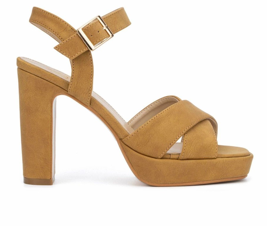 Platform Heels * | Women'S New York And Company Adalia Platform Dress Sandals