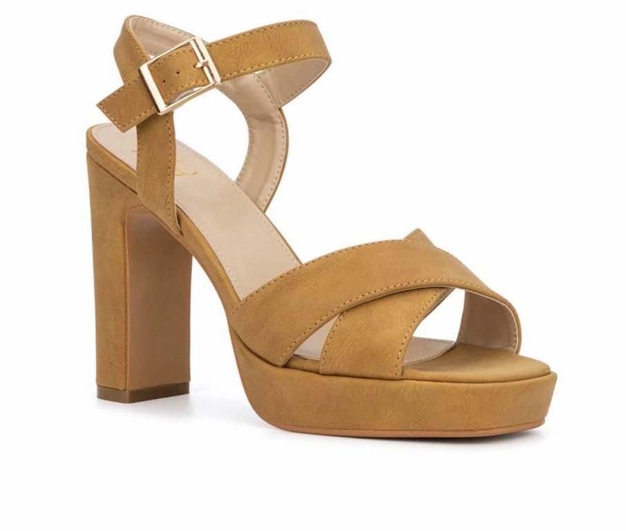 Platform Heels * | Women'S New York And Company Adalia Platform Dress Sandals