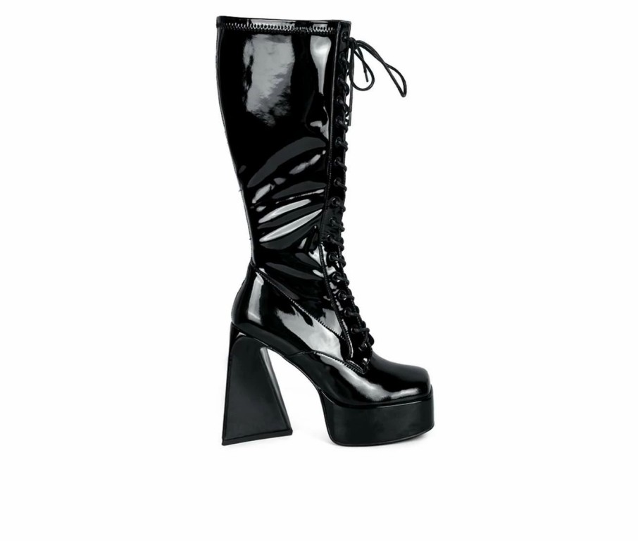 Heeled Boots * | Women'S London Rag Snowflakes Knee High Platform Boots