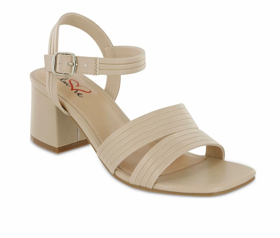 Heeled Sandals * | Women'S Mia Amore Striking-Wide Dress Sandals