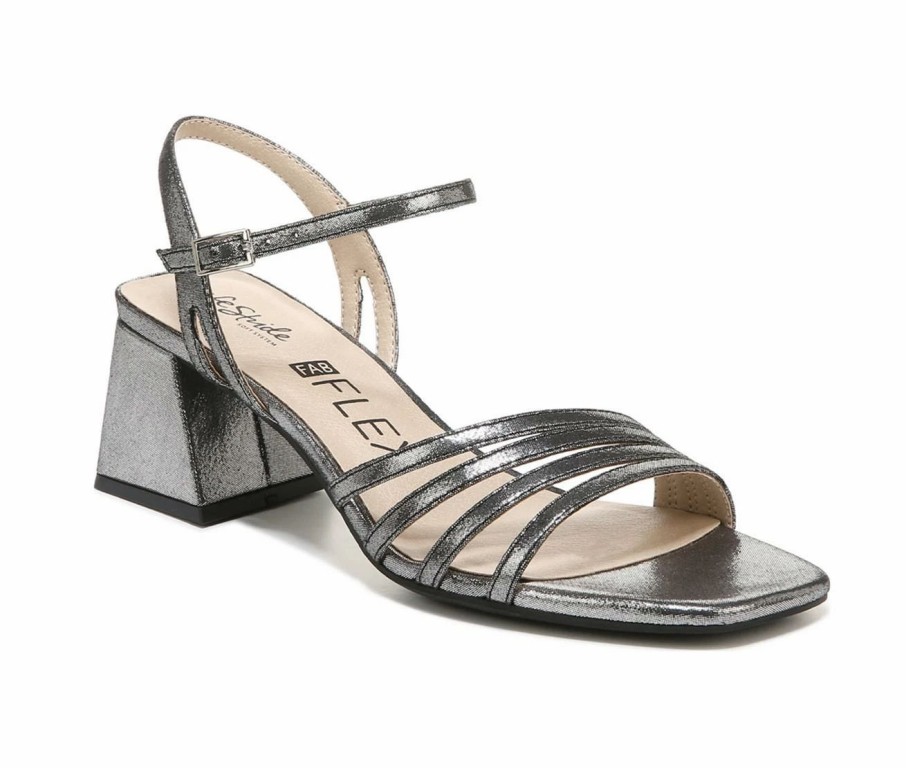 Heeled Sandals * | Women'S Lifestride Celebrate Metallics Dress Sandals