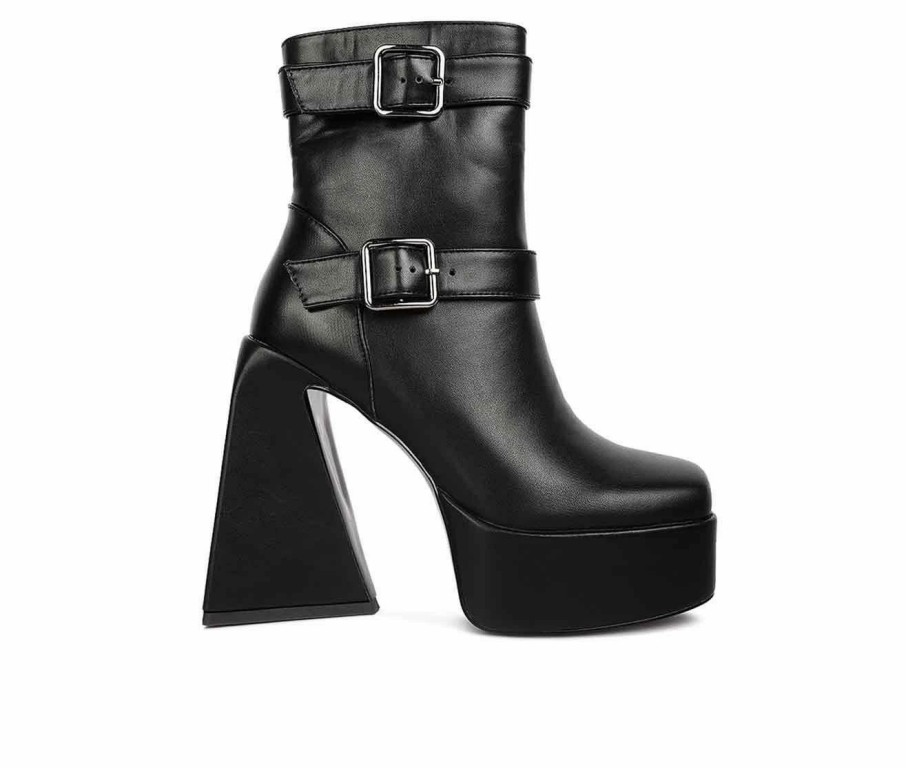 Heeled Boots * | Women'S London Rag Hot Cocoa Platform Heeled Booties