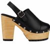 Block Heels * | Women'S Rag & Co Alona Block Heel Platform Clogs