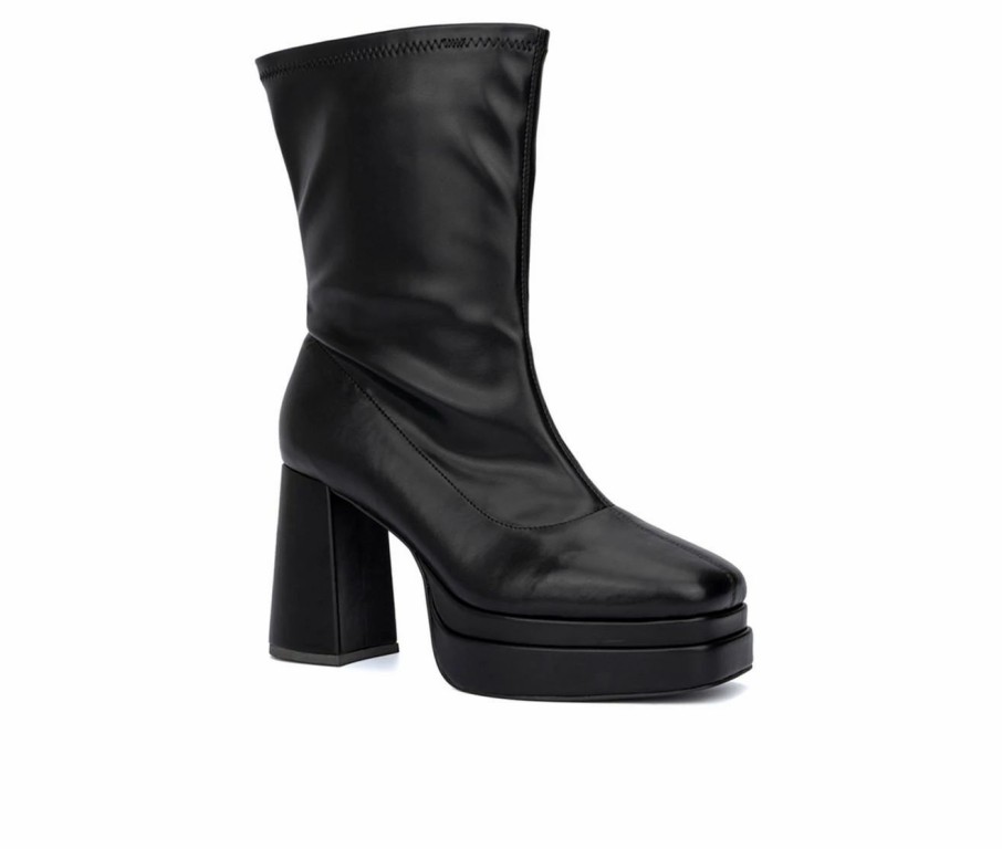 Heeled Boots * | Women'S Fashion To Figure Keira Mid Calf Platform Booties