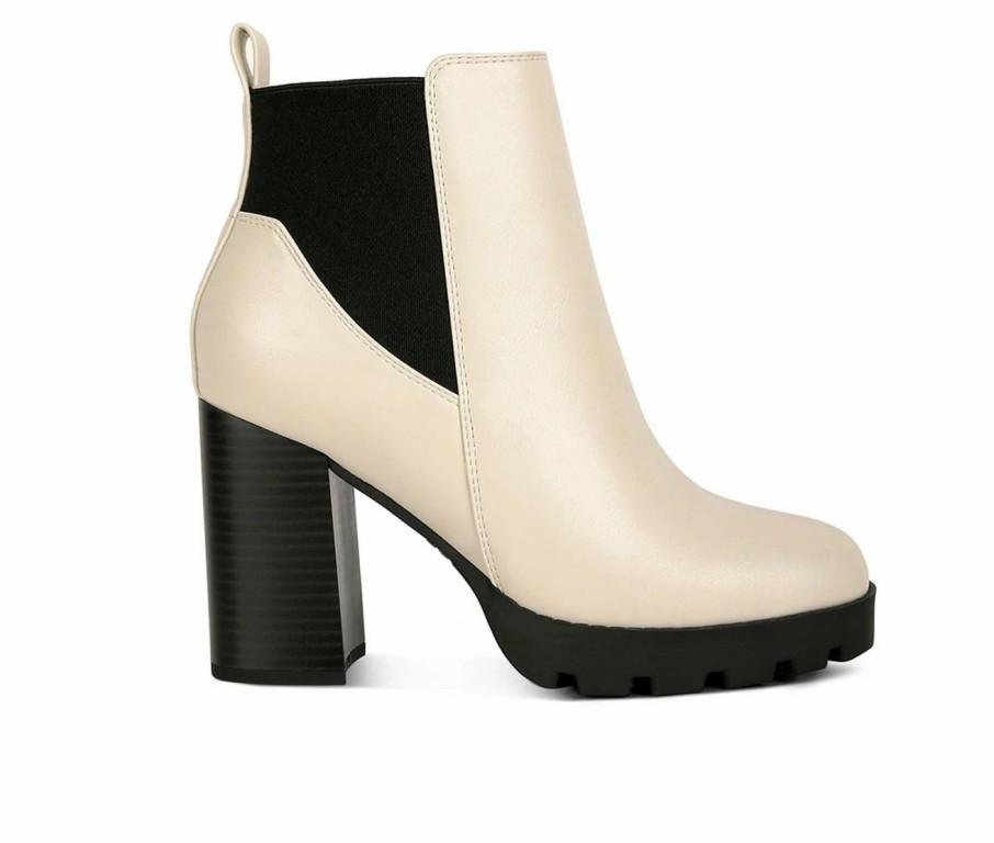 Heeled Boots * | Women'S London Rag Bolt Block Heel Chelsea Booties