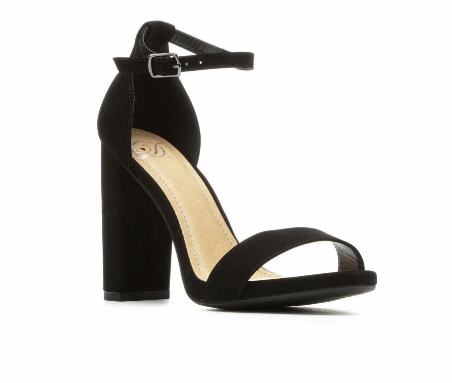 Block Heels * | Women'S Delicious Shiner Heeled Sandals