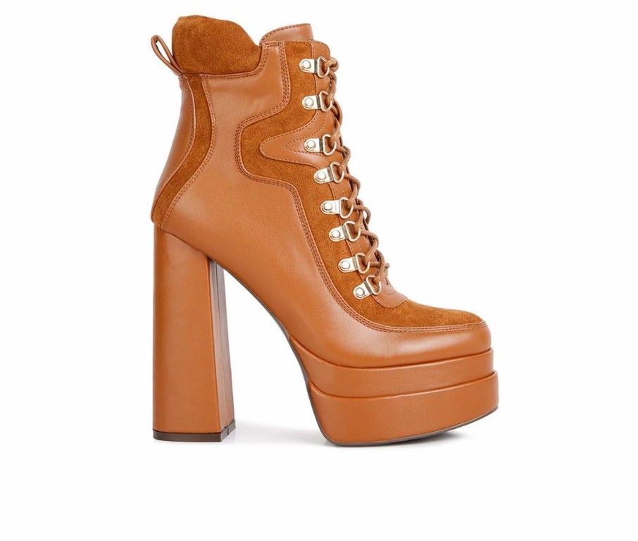 Heeled Boots * | Women'S London Rag Beamer Lace Up Platform Boots