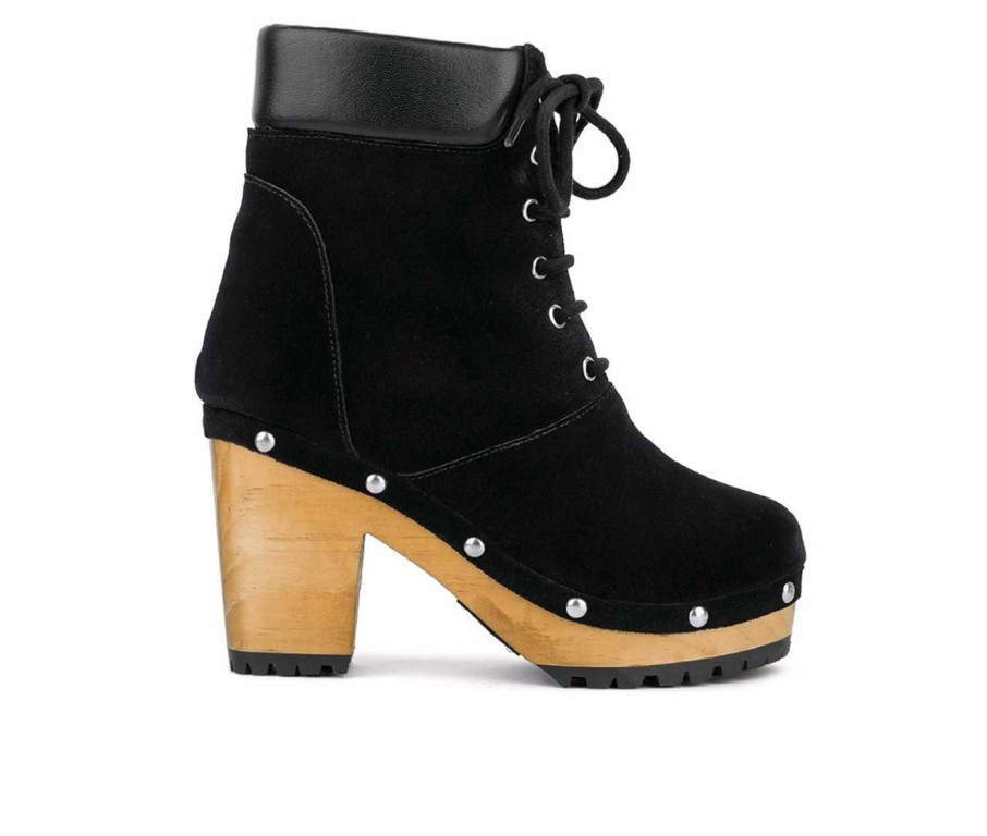 Heeled Boots * | Women'S Rag & Co Maaya Heeled Lace Up Booties