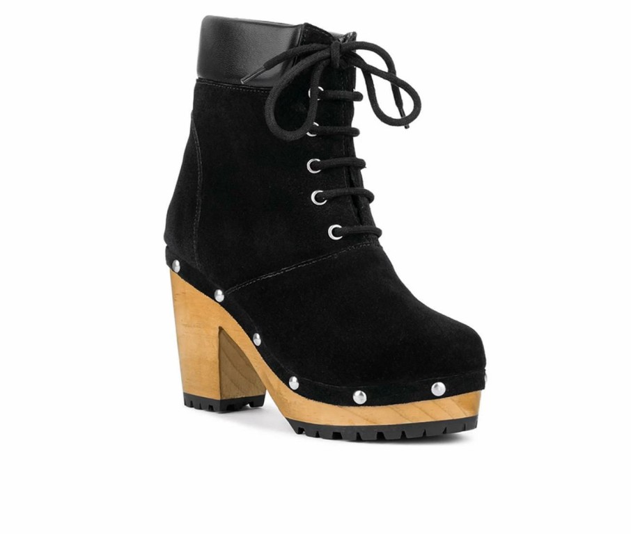 Heeled Boots * | Women'S Rag & Co Maaya Heeled Lace Up Booties