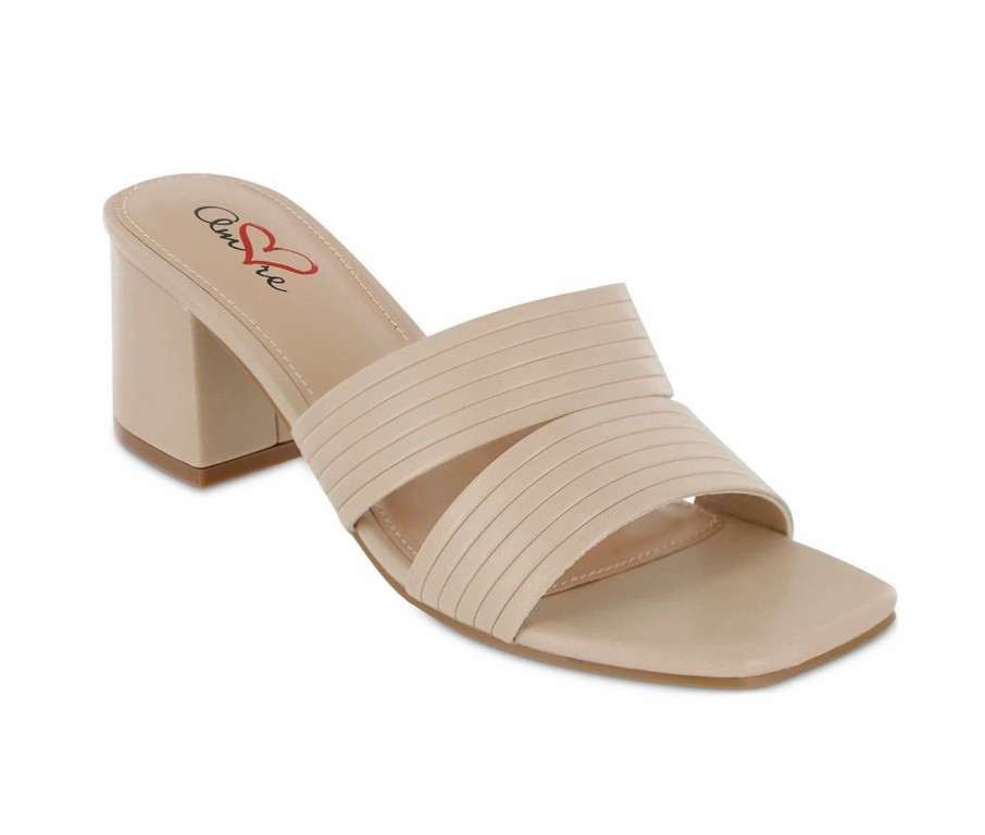 Heeled Sandals * | Women'S Mia Amore Stratah-Wide Dress Sandals