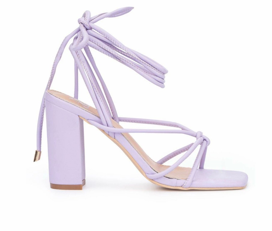 Block Heels * | Women'S New York And Company Dena Dress Sandals