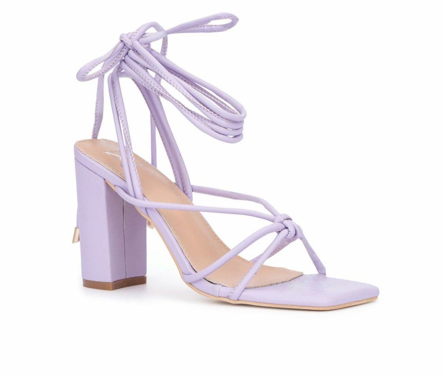 Block Heels * | Women'S New York And Company Dena Dress Sandals