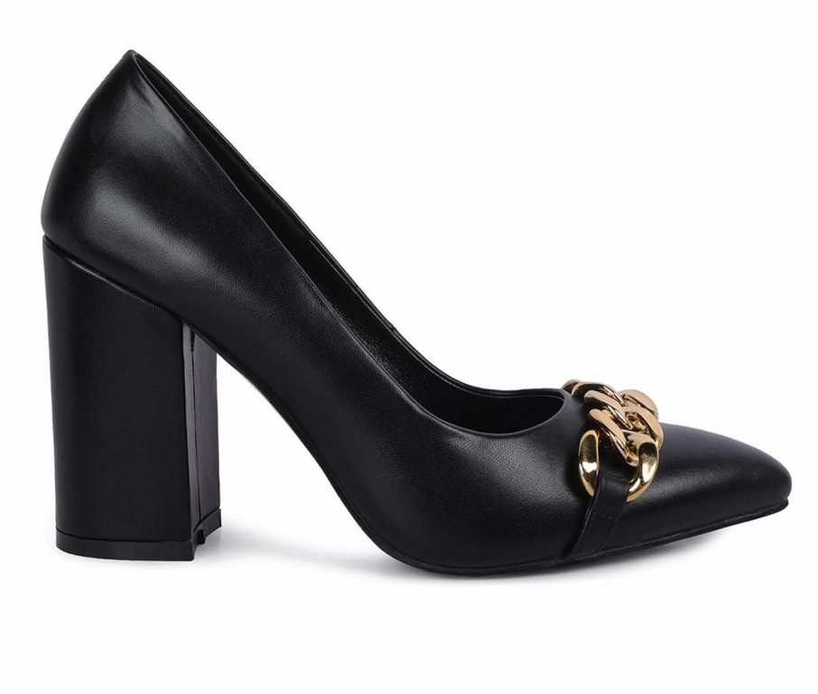 Pumps * | Women'S Rag & Co Majesty Block Heel Pumps