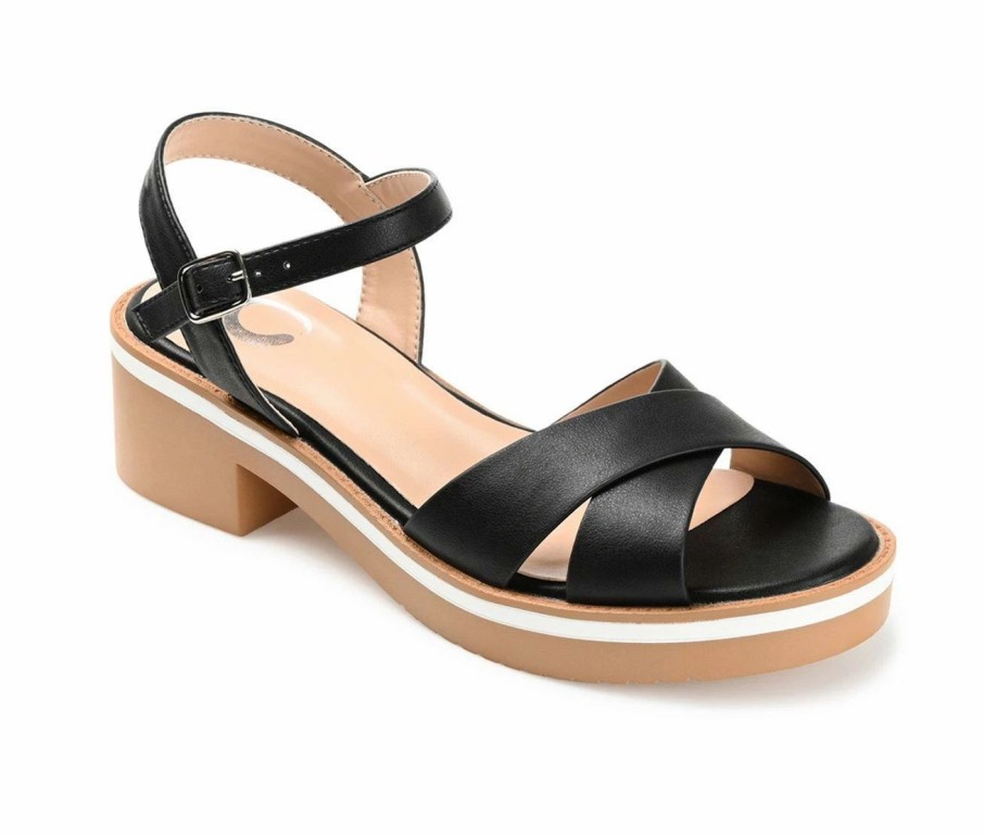 Heeled Sandals * | Women'S Journee Collection Hilaree Block Heeled Sandals