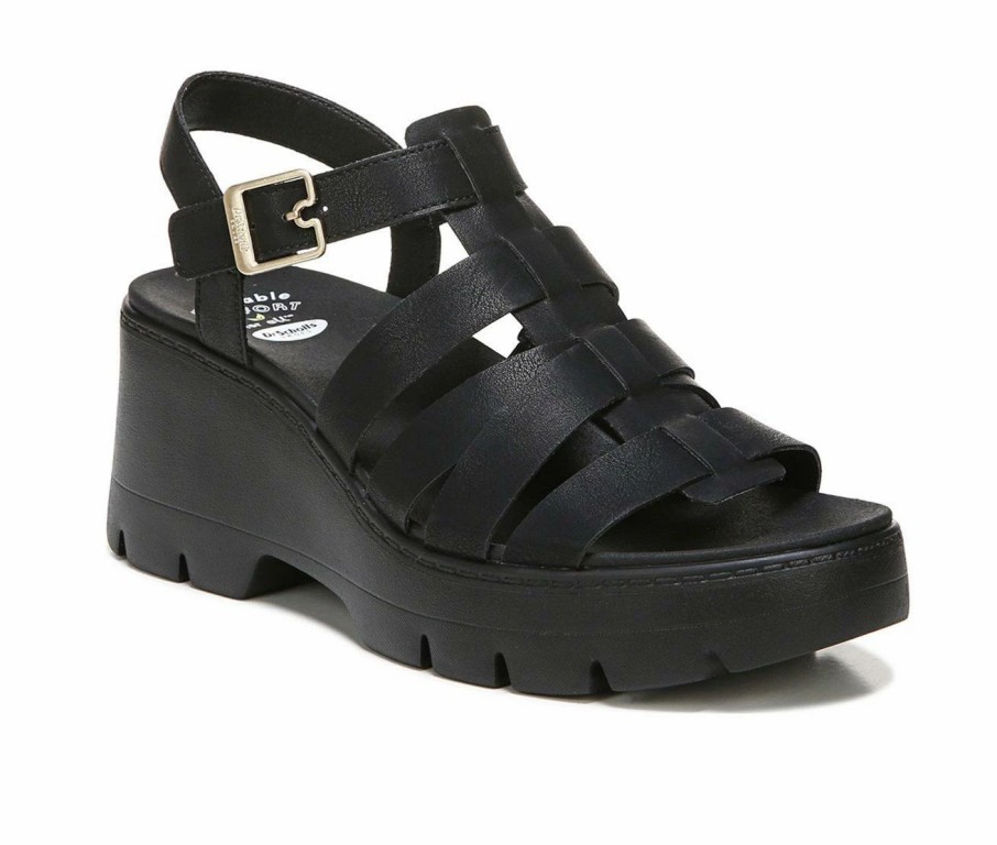 Heeled Sandals * | Women'S Dr. Scholls Check It Out Platform Wedge Sandals