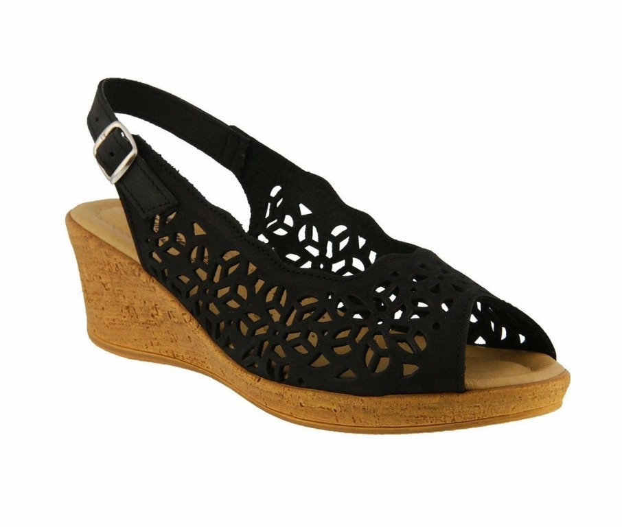 Heeled Sandals * | Women'S Spring Step Footsie Wedges