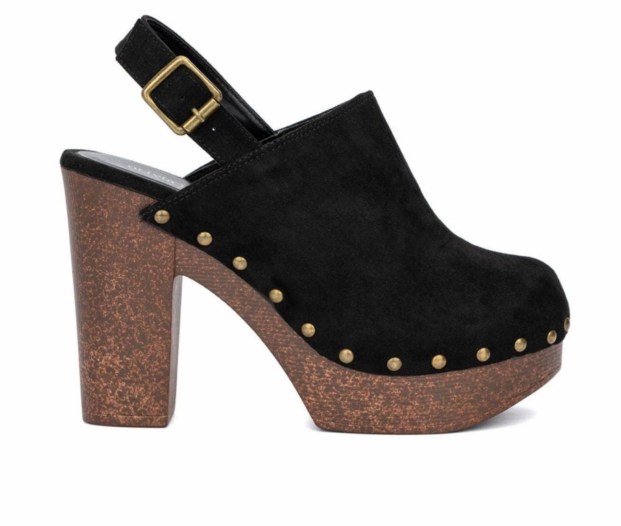 Block Heels * | Women'S Olivia Miller Lia Platform Heeled Clogs