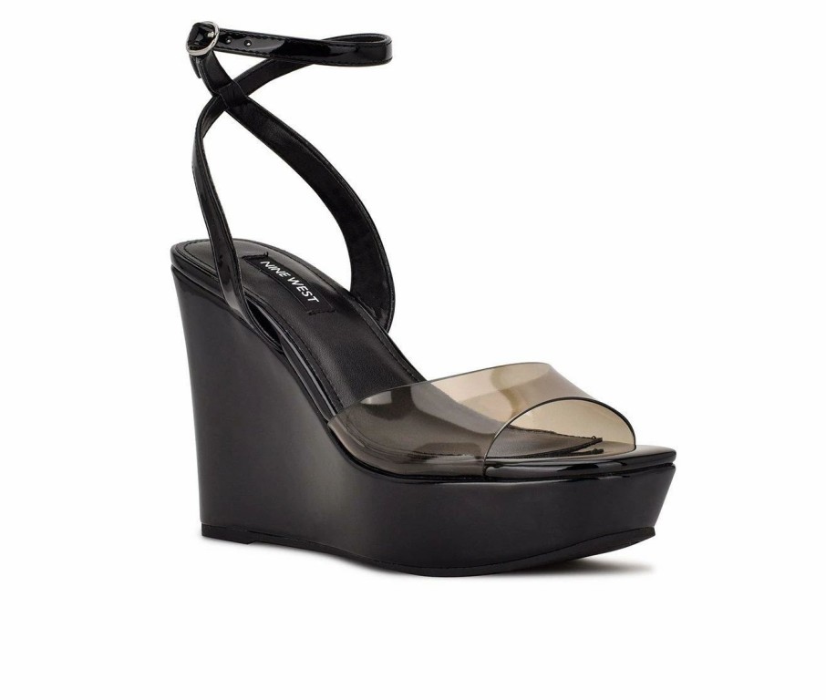 Heeled Sandals * | Women'S Nine West Klear Wedge Sandals