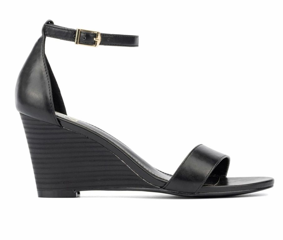 Heeled Sandals * | Women'S New York And Company Sharona Wedge Sandals