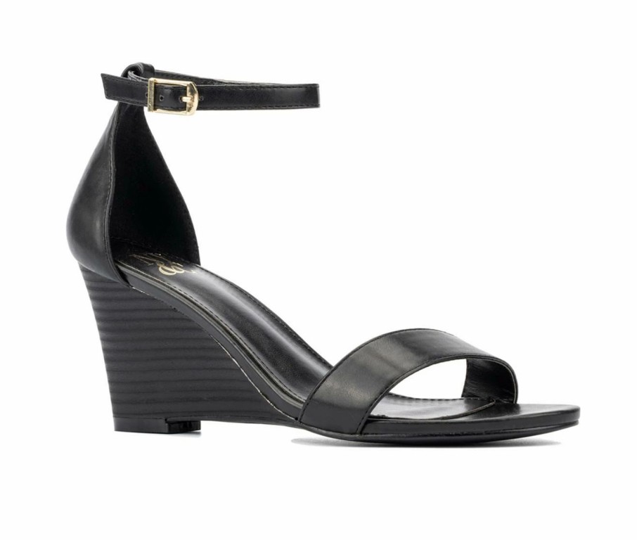 Heeled Sandals * | Women'S New York And Company Sharona Wedge Sandals