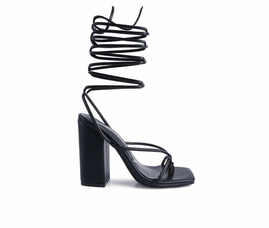 Block Heels * | Women'S London Rag Dance Block Heel Dress Sandals