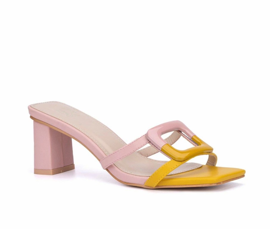 Block Heels * | Women'S New York And Company Halo Block Heel Dress Sandals