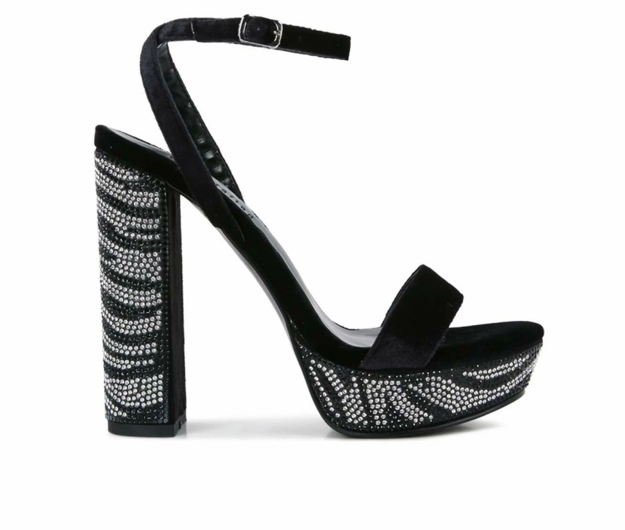 Heeled Sandals * | Women'S Rag & Co Zircon Platform Dress Sandals