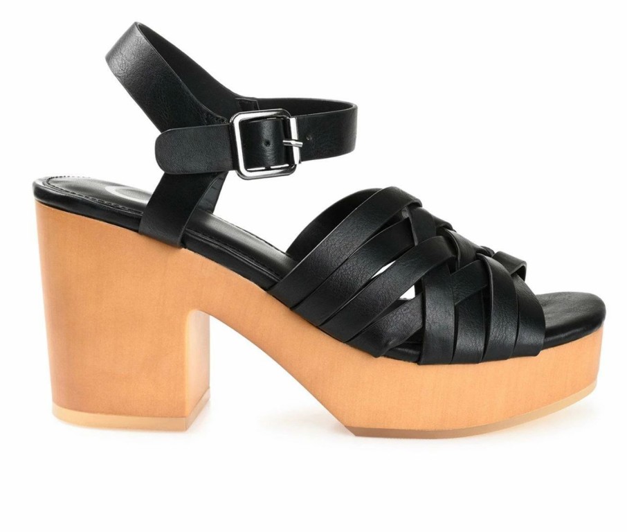 Block Heels * | Women'S Journee Collection Addisyn Platform Block Heel Sandals