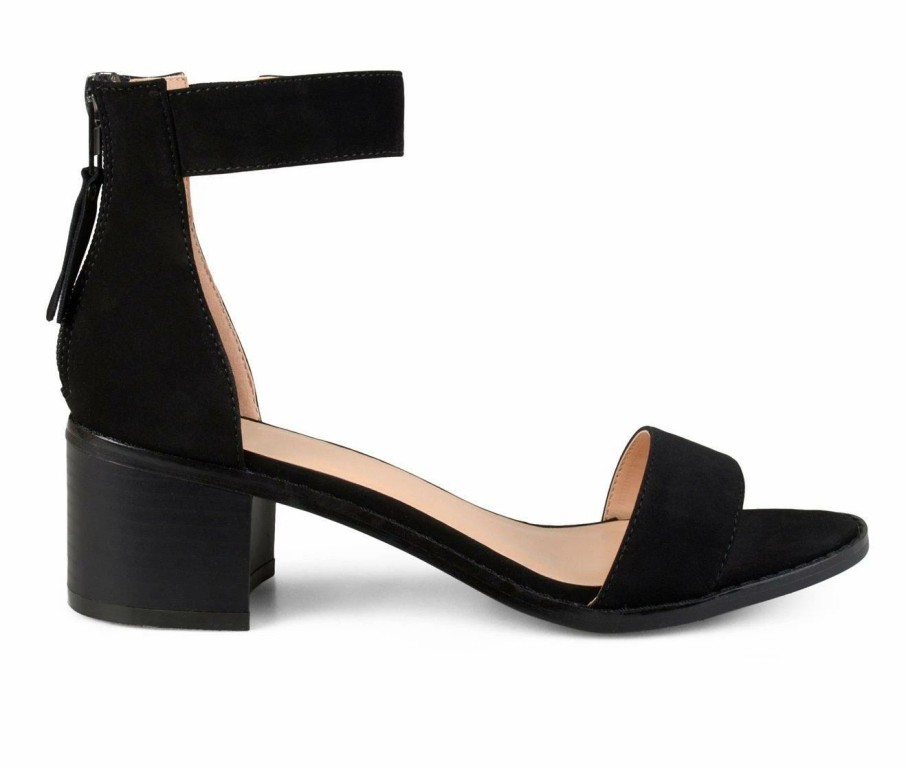 Block Heels * | Women'S Journee Collection Percy Dress Sandals