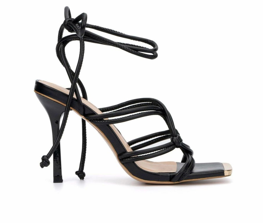 Heeled Sandals * | Women'S New York And Company Christa Dress Sandals