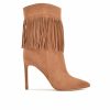 Heeled Boots * | Women'S Nine West Tries Heeled Fringe Booties