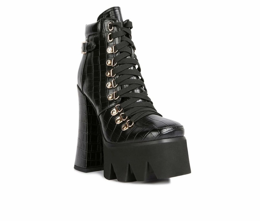 Platform Heels * | Women'S London Rag Boogie Platform Lace Up Booties