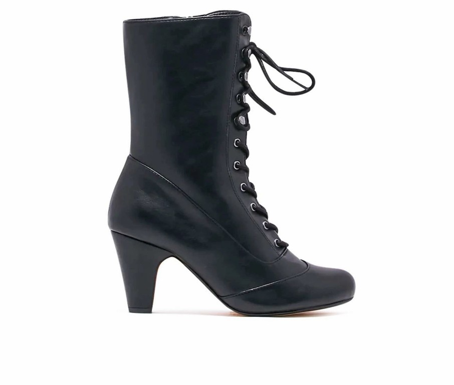 Heeled Boots * | Women'S Chelsea Crew Claire Lace Up Mid Calf Booties