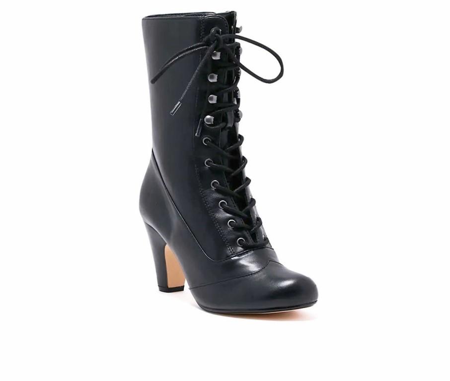 Heeled Boots * | Women'S Chelsea Crew Claire Lace Up Mid Calf Booties