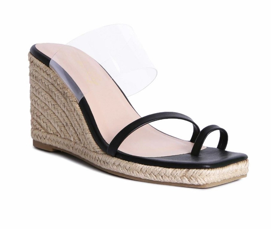 Heeled Sandals * | Women'S London Rag Clear Path Espadrille Wedge Sandals